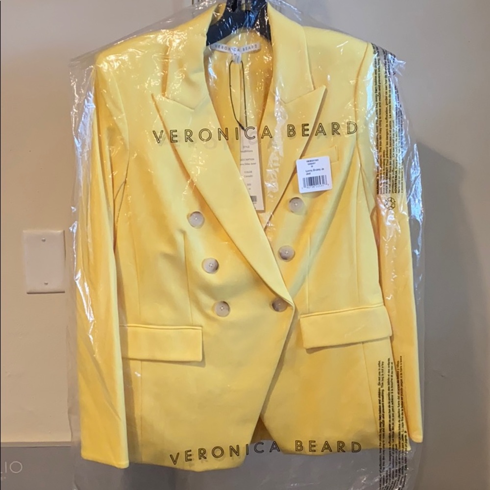 NWT Veronica Beard Canary Yellow Dickey Jacket